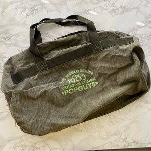 Vintage Army Green Distress Duffle weekender bag free people urban outfitters